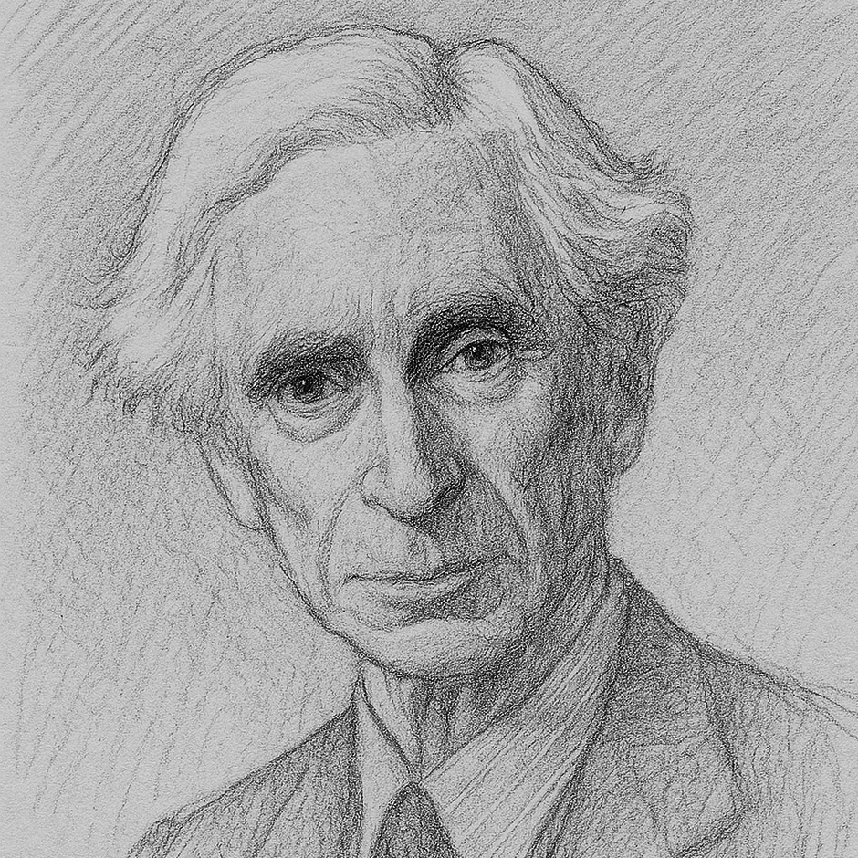 portrait photo of Bertrand Russell