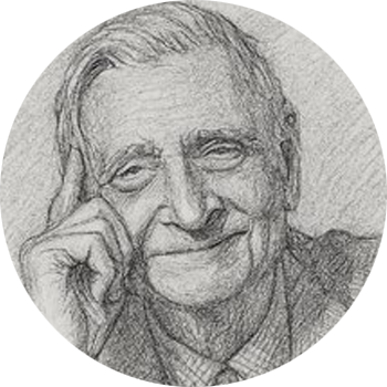 Edward O. Wilson pencil sketch photo